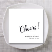 Gepersonaliseerde bruiloft cocktail servetten met