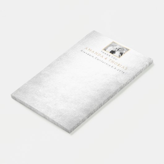 Gepersonaliseerde bruiloft dank u cadeau gunst post-it® notes (Schuin)