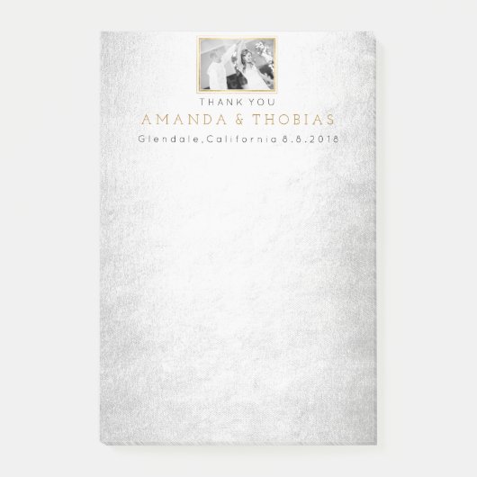 Gepersonaliseerde bruiloft dank u cadeau gunst post-it® notes (Voorkant)