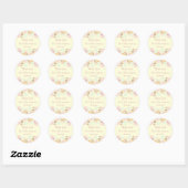 Gepersonaliseerde bruiloft dank u Fancy moderne bl Ronde Sticker (Vel)