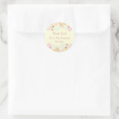 Gepersonaliseerde bruiloft dank u Fancy moderne bl Ronde Sticker (Tas)