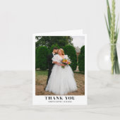 Gepersonaliseerde bruiloft Dank u gasten Feestdagen Kaart (Voorkant)