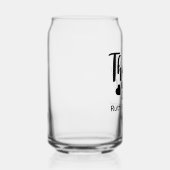 Gepersonaliseerde bruiloft dank u gunsten blikvorm glas (Rechts)