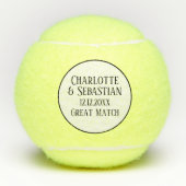 Gepersonaliseerde bruiloft datum Grote match Tennisballen (Voorkant)