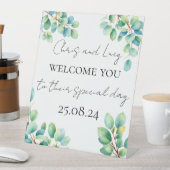 Gepersonaliseerde bruiloft decor reclamebord met voetstuk (Insitu)