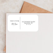 Gepersonaliseerde bruiloft Elegant Custom Mailing Etiket