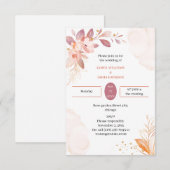 Gepersonaliseerde bruiloft Elegante Sinaasappels B Kaart (Voorkant / Achterkant)