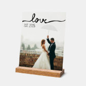 Gepersonaliseerde bruiloft EST. Picture Acryl Bord (Hoek)