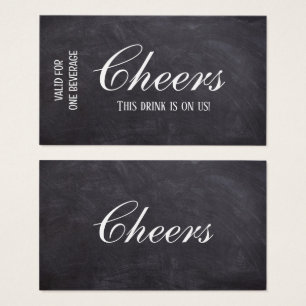 Gepersonaliseerde bruiloft evenement Drink Voucher Visitekaartje