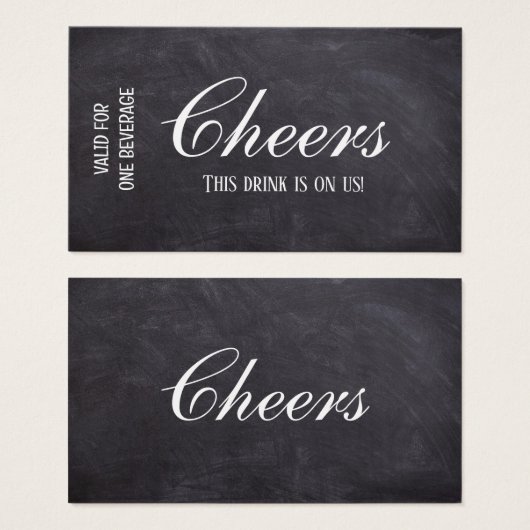 Gepersonaliseerde bruiloft evenement Drink Voucher Visitekaartje (Voorkant /achterkant)