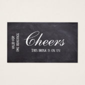 Gepersonaliseerde bruiloft evenement Drink Voucher Visitekaartje (Voorkant)