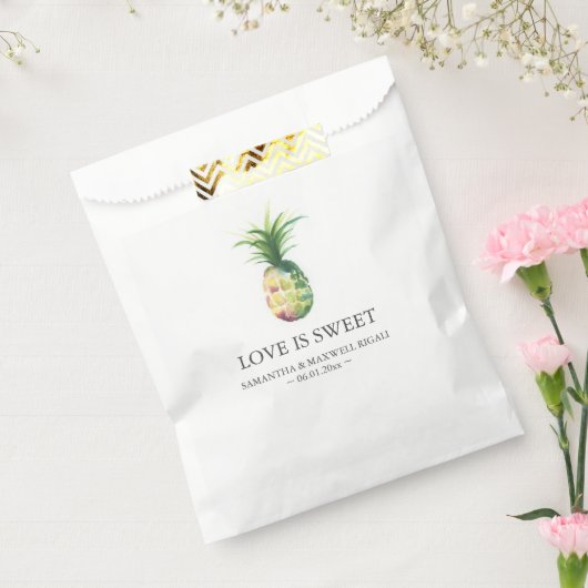 Gepersonaliseerde bruiloft favorieten Tassen Anana Bedankzakje (Gezegeld)