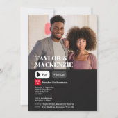 Gepersonaliseerde bruiloft filmsynopsis foto kaart (Voorkant)