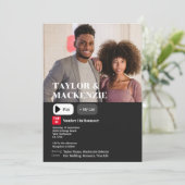 Gepersonaliseerde bruiloft filmsynopsis foto kaart (Staand voorkant)