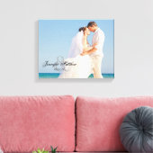 Gepersonaliseerde bruiloft foto aandenken canvas afdruk (Insitu (Woonkamer))