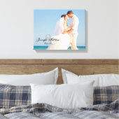 Gepersonaliseerde bruiloft foto aandenken canvas afdruk (Insitu (Slaapkamer))