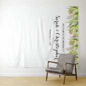 Gepersonaliseerde bruiloft foto achtergrond | Roze Wandkleed (In Situ (horizontaal))