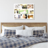Gepersonaliseerde bruiloft foto collage muur kunst canvas afdruk (Insitu (Slaapkamer))