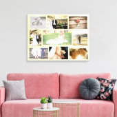 Gepersonaliseerde bruiloft foto Collage Wall Art C Canvas Afdruk (Insitu (Woonkamer))