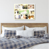 Gepersonaliseerde bruiloft foto Collage Wall Art C Canvas Afdruk (Insitu (Slaapkamer))