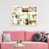 Gepersonaliseerde bruiloft foto Collage Wall Art C Canvas Afdruk (Insitu (Woonkamer))