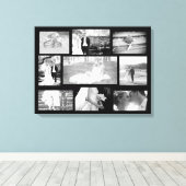 Gepersonaliseerde bruiloft foto Collage Wall Art Canvas Afdruk (Insitu (Houten vloer))