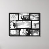 Gepersonaliseerde bruiloft foto Collage Wall Art Canvas Afdruk (Voorkant)