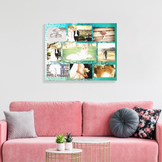 Gepersonaliseerde bruiloft foto Collage Wall Art Canvas Afdruk (Insitu (Woonkamer))