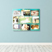 Gepersonaliseerde bruiloft foto Collage Wall Art Canvas Afdruk (Insitu (Houten vloer))