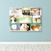 Gepersonaliseerde bruiloft foto Collage Wall Art Canvas Afdruk (Insitu (Houten vloer))