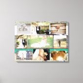 Gepersonaliseerde bruiloft foto Collage Wall Art Canvas Afdruk (Voorkant)
