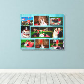 Gepersonaliseerde bruiloft foto Collage Wall Art Canvas Afdruk (Insitu (Houten vloer))
