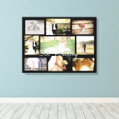 Gepersonaliseerde bruiloft foto Collage Wall Art Z Canvas Afdruk (Insitu (Houten vloer))