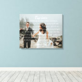 Gepersonaliseerde bruiloft foto & geloften Canvas (Insitu (Houten vloer))