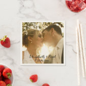 Gepersonaliseerde bruiloft foto monogram servetten (Insitu)
