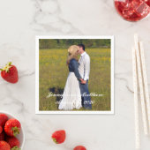 Gepersonaliseerde bruiloft foto papier servetten (Insitu)