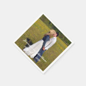 Gepersonaliseerde bruiloft foto papier servetten (Hoek)