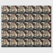 Gepersonaliseerde bruiloft foto scriptnaam cadeaupapier (Vlak)