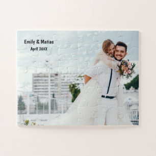 Gepersonaliseerde bruiloft foto spel puzzel, legpuzzel