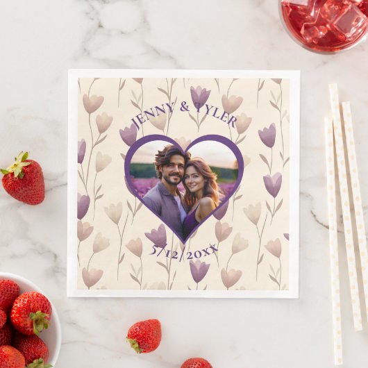Gepersonaliseerde bruiloft | Fotosjabloon Servet (Insitu)