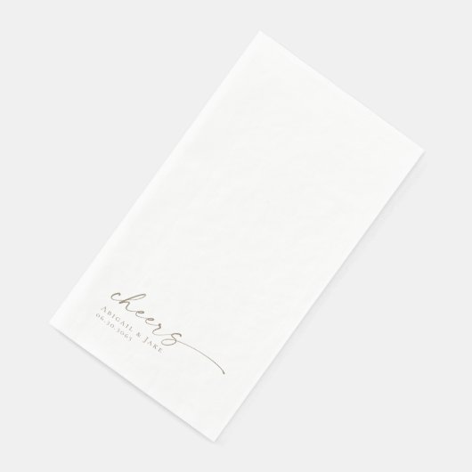 Gepersonaliseerde bruiloft gast servetten (Hoek)