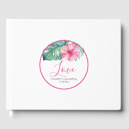 Gepersonaliseerde bruiloft gastenboek Floral