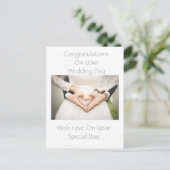 Gepersonaliseerde bruiloft gefeliciteerd Briefkaar Briefkaart (Staand voorkant)