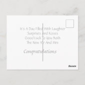 Gepersonaliseerde bruiloft gefeliciteerd Briefkaar Briefkaart (Achterkant)