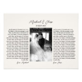 Gepersonaliseerde bruiloft geloften Foto Keepsake Foto Afdruk (Voorkant)