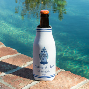 Gepersonaliseerde bruiloft gember pot kan fles koe flesjeskoeler
