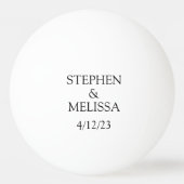 Gepersonaliseerde bruiloft Gewoon Wo Jubileum Name Pingpongbal (Voorkant)