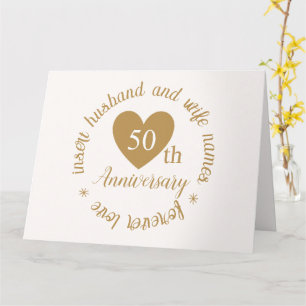 Gepersonaliseerde bruiloft Golden Jubileum met har Kaart