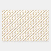 Gepersonaliseerde bruiloft gouden harten inpakpapier vel (Voorkant 3)