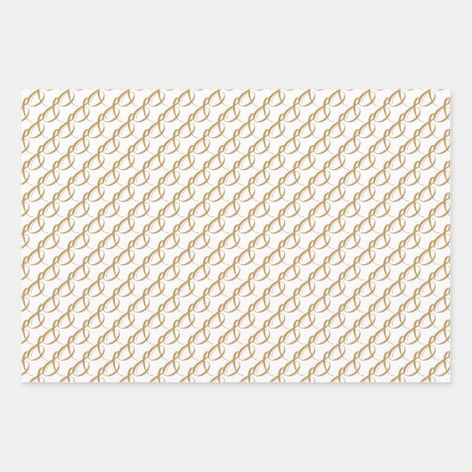 Gepersonaliseerde bruiloft gouden harten inpakpapier vel (Voorkant 3)